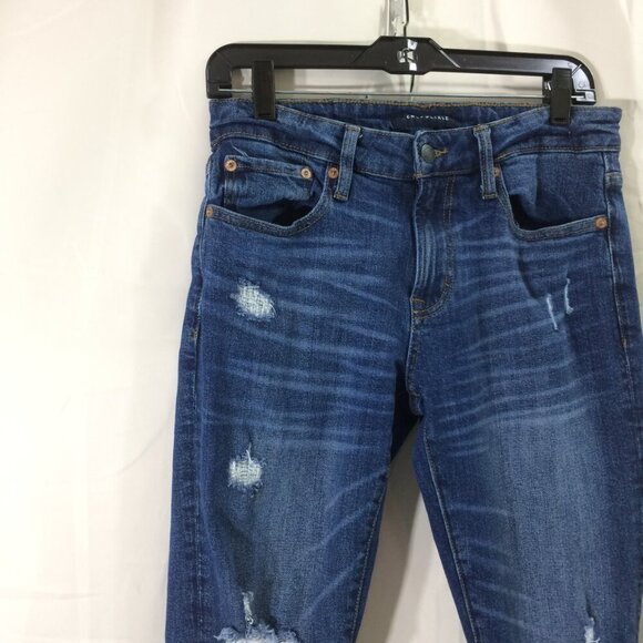 Aeropostale Jeans Slim Straight Distressed Medium Wash Cotton Stretch Size 27 - Picture 4 of 4